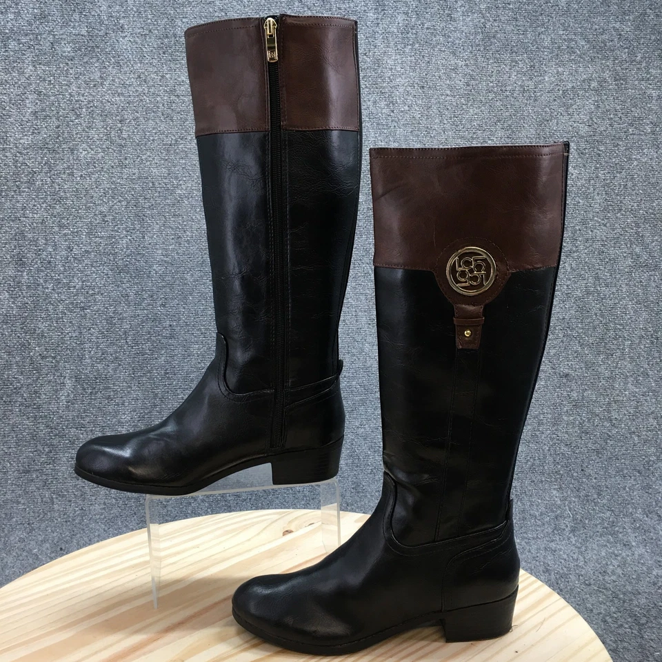 Женские сапоги Liz Claiborne высотой 7,5 М на молнии сбоку черные коричневые 100-0941 - Изображение 2 из 4