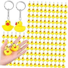 Pcs Rubber Duck Keychain Bulk 1.4/2.17 Inch Tiny Yellow Rubber 60 Cute Style