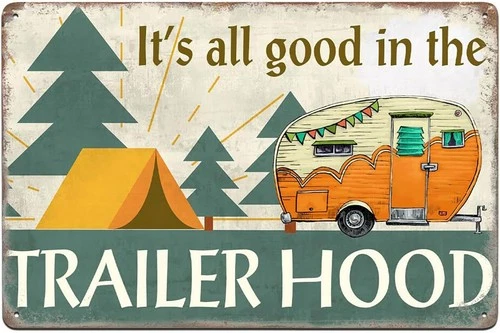 Vintage Camping Tin Metal Signs Retro Decor Art Sign Home Kitchen Bar Cafe Club