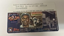 1997 MTA NYC Jackie Robinson 50 Anniversary Topps Metrocard New