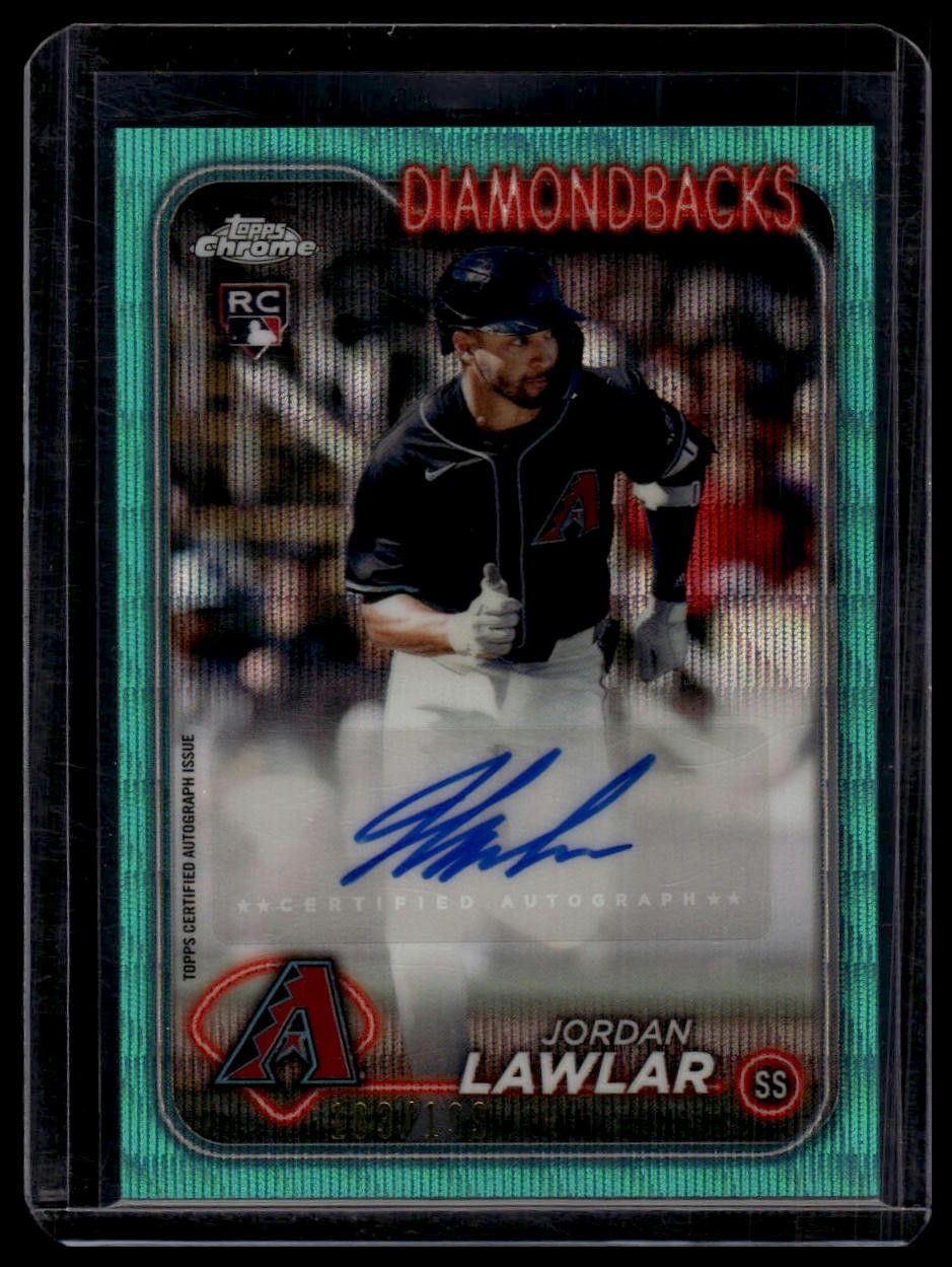 2024 Topps Chrome Update - Auto Aqua Wave Refractors #AC-JL Jordan Lawlar #/199