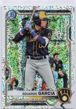 Eduardo Garcia 2021 Bowman Draft #BDC-22 Chrome Sparkle Refractor