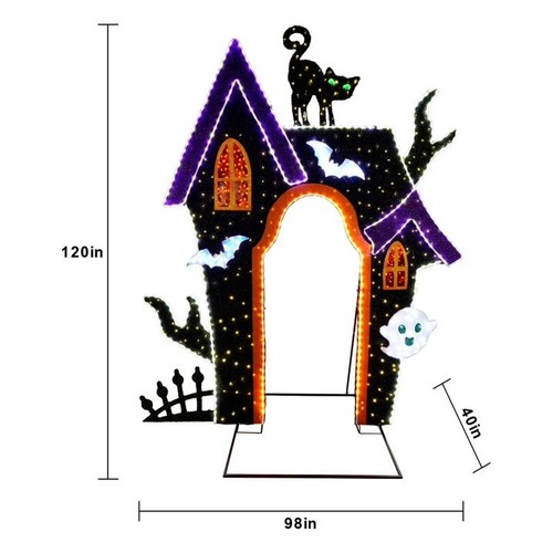 Arche maison hantée pré-éclairée Member's Mark 10' - Photo 3/5