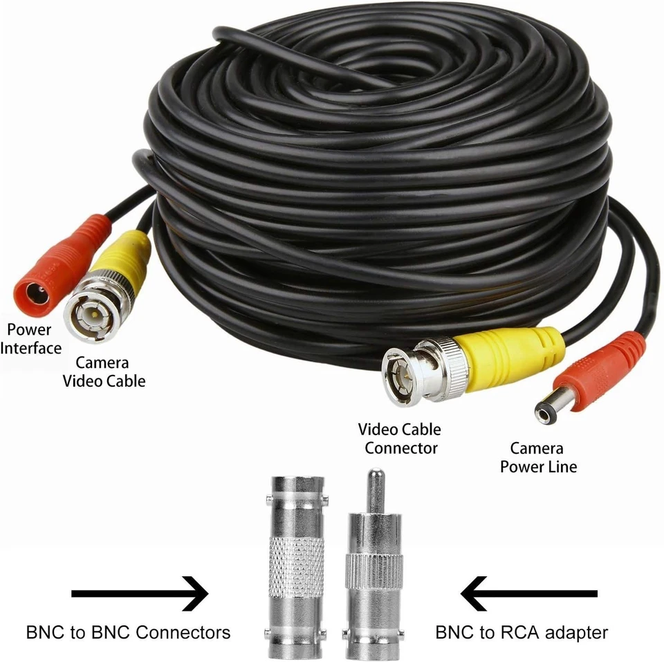 Extension Surveillance Camera Cables - 100ft - Image 4 of 4