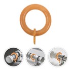 Reusable Wooden Curtain Rings with Roman Style for Window Drapes