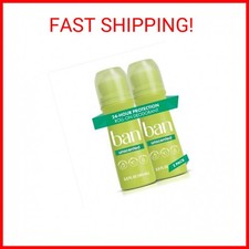 Ban Original Unscented 24hr Invisible Antiperspirant, Roll-on Deodorant, 2 Pack