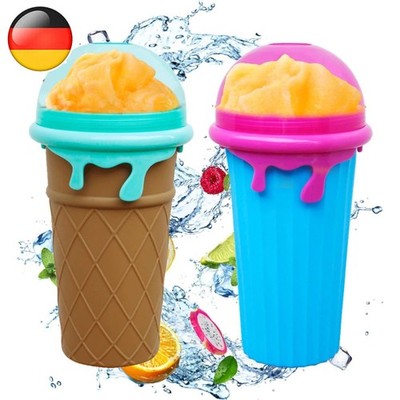 Slush Eis Becher Ice/Eis Maker Slushy Frozen Magic Tasse Mit Strohhalm + Löffel