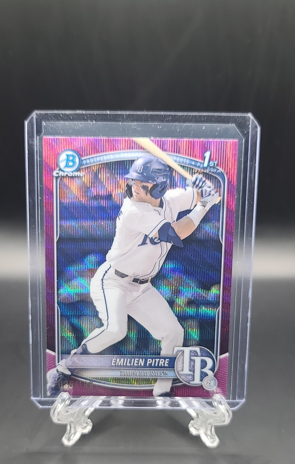 2025 Bowman - Chrome Prospects Emilien Pitre #BCP-83 Fuchsia Wave Refractor /199
