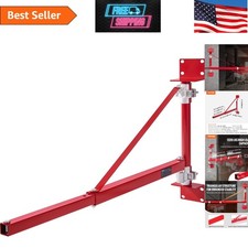 Heavy-Duty Wall-Mount Electric Hoist with 180° Swivel Arm - 1320 lbs Capacity