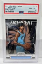 2019 Prizm Grizzlies Star JA MORANT Rookie RC Card PSA 8 NM-MINT