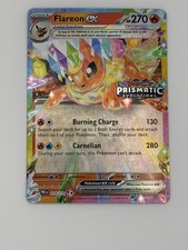 Carta Pokémon TCG Evoluzioni Prismatiche Flareon EX 014/131 Condizioni NM