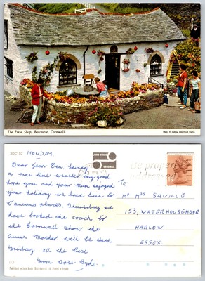 s19479 The Pixie Shop Boscastle Cornwall England John Hinde Postkarte 1985 Stempel