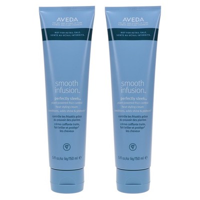 Aveda Smooth Infusion Perfectly Sleek Heat Styling Cream 5 oz 2 Pack