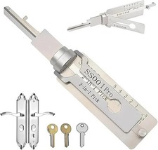 Key Decoder 2 In 1 Portable Lock Picking Set Hook And Pickup Tool Kit Ergonomic