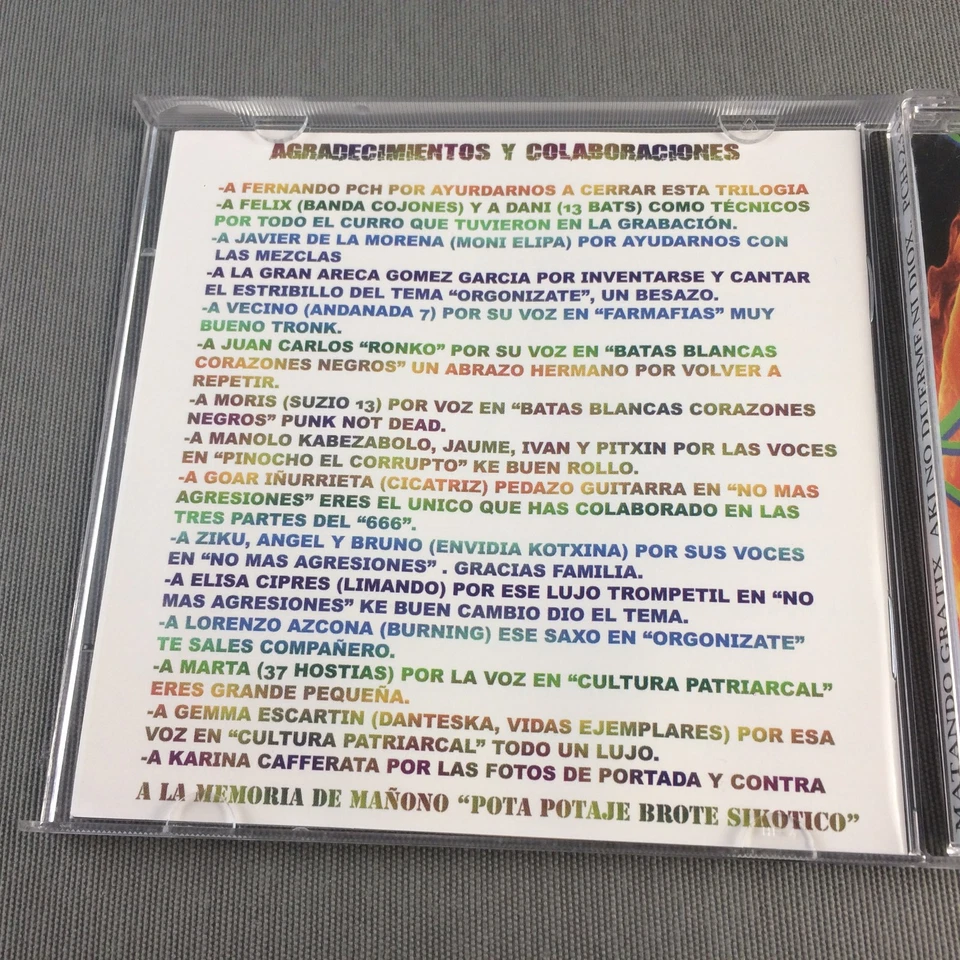 MATANDO GRATIX | Aki No Duerme Ni Diox, 25 años de muerte | CD Spanish Punk - Imagen 3 de 4