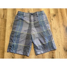 Under Armour Plaid Shorts Boys Medium Blue Youth Loose Fit Excellent Used