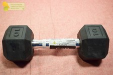 CAP Barbell 10lb Rubber Hex Dumbbell Single