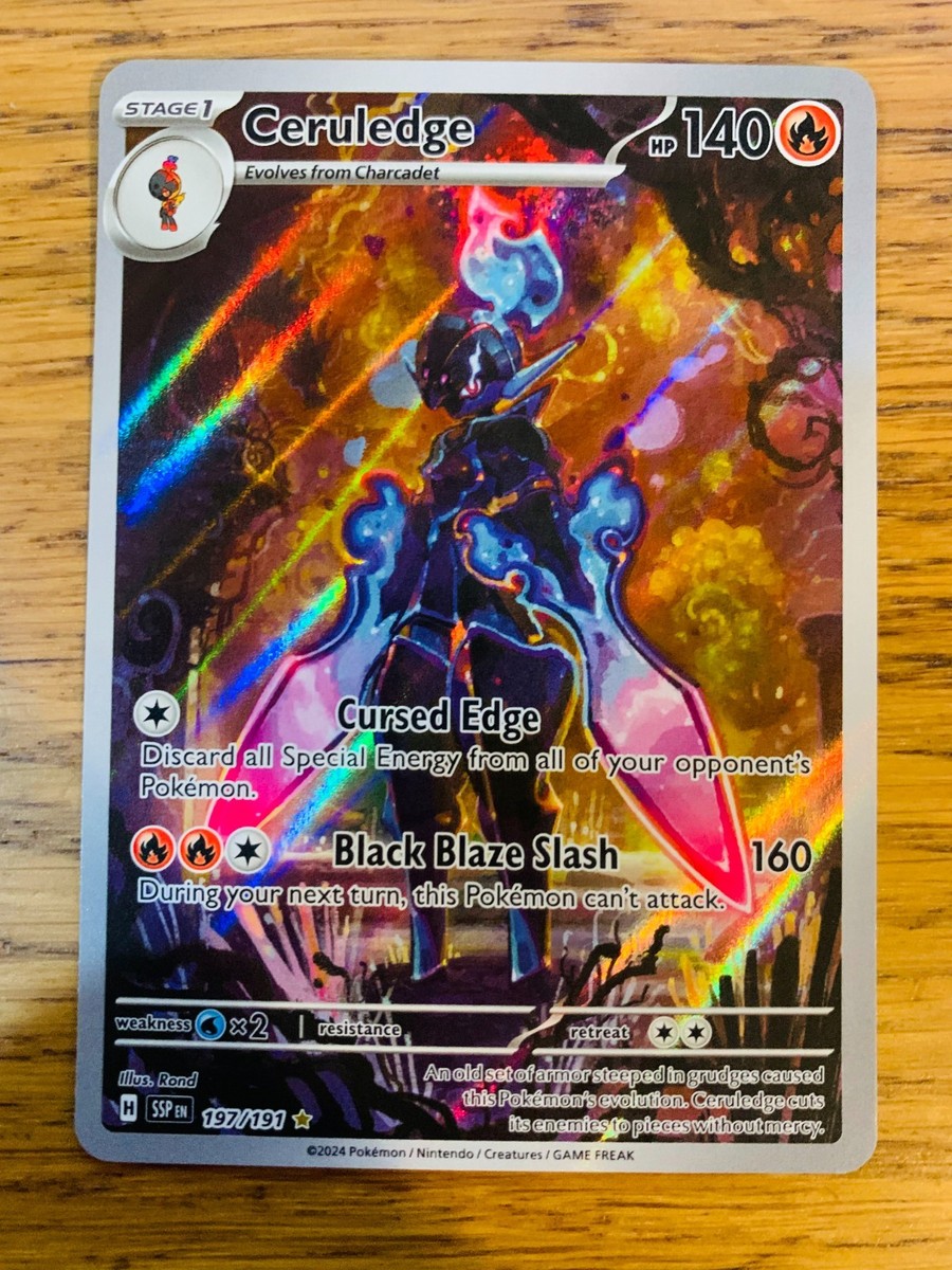 NM! Ceruledge (197/191) Surging Sparks Illustration Rare Pokemon
