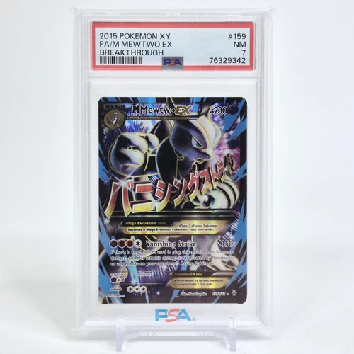 PSA 7 - 2015 Pokemon XY Breakthrough Full Art Mega M Mewtwo EX 159/162 #159