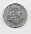 1963 - D   FRANKLIN HALF  DOLLARS VF- XF