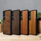 Stenk Woodbacker Leather & Wood Case for Sony Xperia 1 VII Handmade Luxury