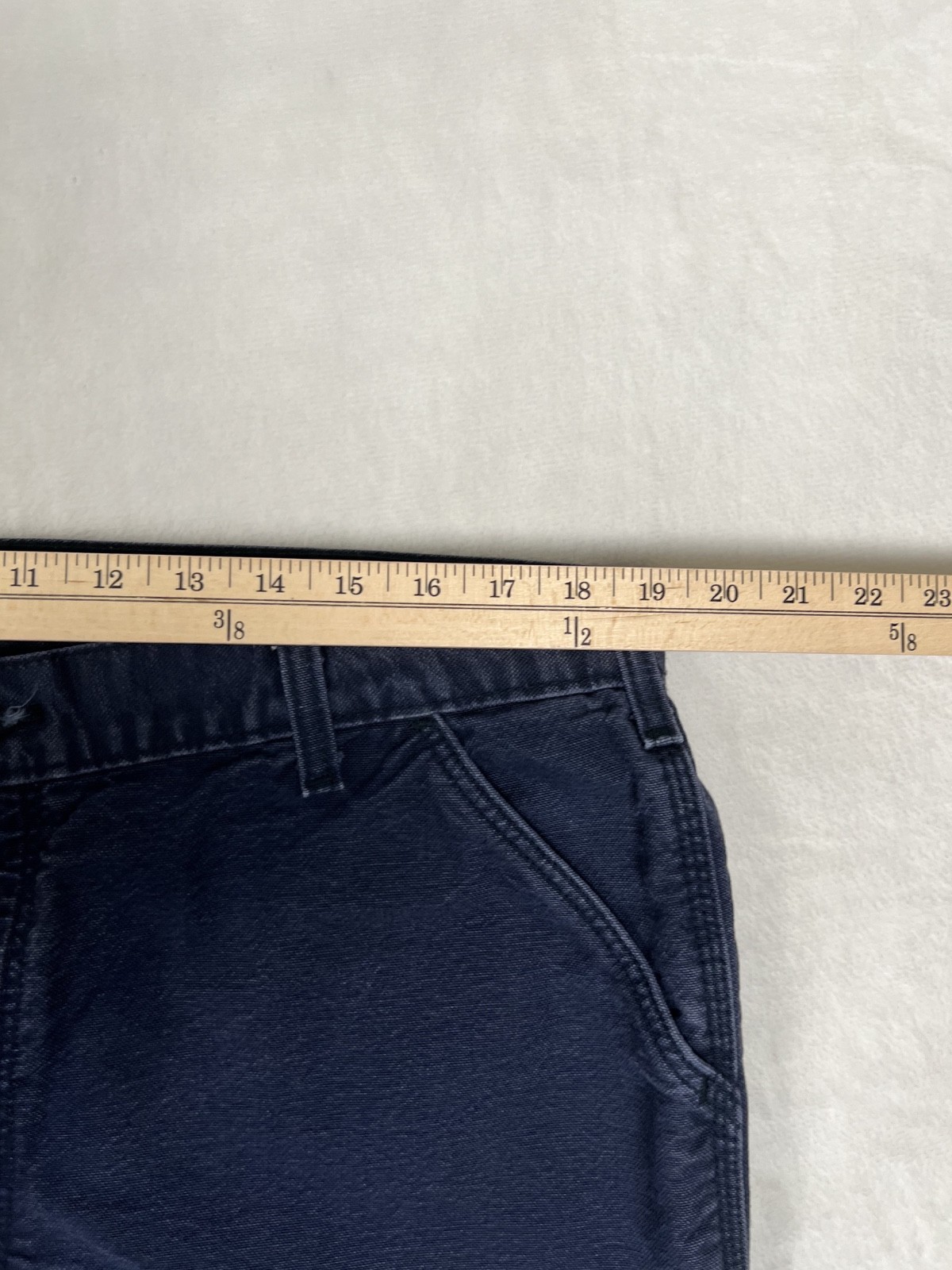 Carhartt Pants Mens 38x36 Blue FR Carpenter Canvas Workwear 2112 Cat 2 thumbnail 6