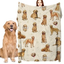 50x40 inch Golden Retriever Baby Throw Blanket Soft Flannel Dog Blanket for Kid