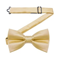 Pre-Tied Bow Tie Satin Solid Bowtie Adjustable Tuxedo Bowties for Men with Gi...