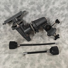 EQ Equatorial Telescope Mount Head w Setting Circles  2 Slow Motion Cables RA