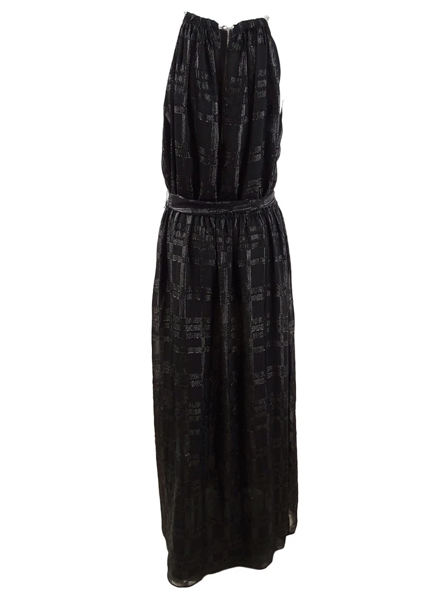 Michael Michael Kors Maxi Abito Donna a Quadri Lucidi (M Nero)