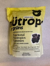 Nutrops By Gruns Sugar Free Functional Nootropics Gummies 28 Packs 224 Gummies