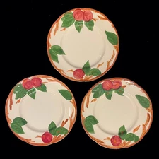Set of 6 Vintage Franciscan Apple Dinnerware Salad Plates 8" U.S.A.