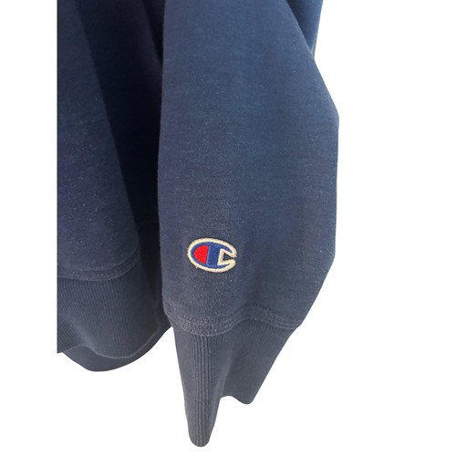 Champion Hoodie Pullover Sweatshirt Ombre Blau Grafik Logo Herren Größe L Large - Bild 6 von 6