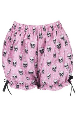 Daisy Corsets Pink Skulls Crepe Bloomers