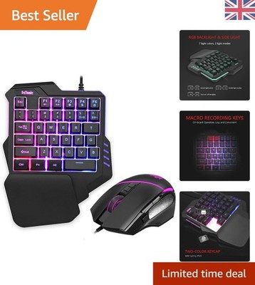 Professionelle Einhand RGB Gaming Tastatur und Maus Combo für ernsthafte Spieler