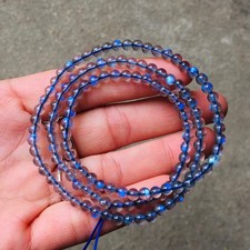 4.2mm Genuine Natural Labradorite Strong Blue Light Beads Bracelet AAA