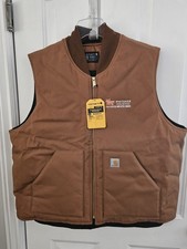 Carhartt Duck Arctic Quilt Lined Vest Brown Mens 2XL Workwear V01 BRN Branded