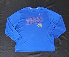 Nike Dri-Fit Mens 2XL/ XXL Long Sleeve Florida Gators Crewneck Athletic Shirt
