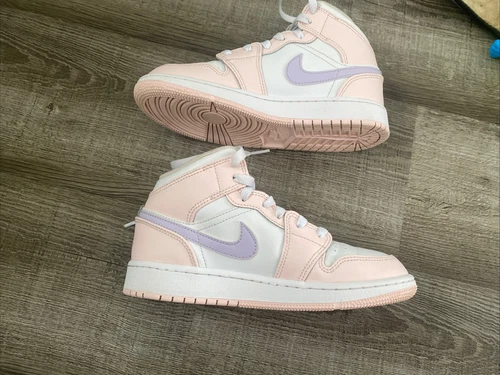 Air Jordan 1 Mid Bambini Rosa Gioventù3 5