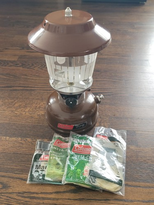 #ad Vintage Coleman 275 Picket Fence Globe Dual Mantle Camping Lantern TESTED $64.36