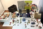 HUGE Lot (80+) Military Patches Pins Insignia Medals & More WW2, Vietnam, Korea