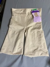 Barely There Thigh Slimmer Shaper Womens Sz L Taupe Firm Control MSRP $26.00