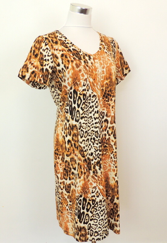 cheetah print t shirt dress Leopard Print T-Shirt Dress: Women's Short Sleeve Cheetah Clothing