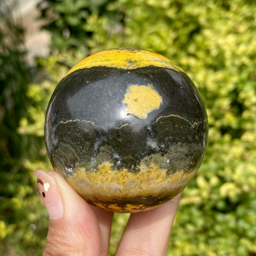 Bola de cristal esfera cuarzo jaspe abejorro natural 200 g curación Reiki - Imagen 6 de 11