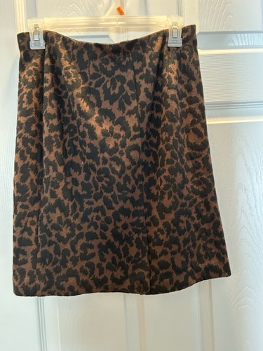 ELLEN TRACY ~ SIZE SMALL ~ Cheetah Leopard Print ~ Full Skirt~ Split~Womens~VGC~ - Picture 3 of 6