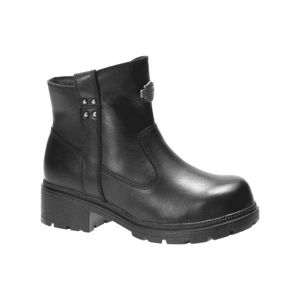 black boots short heel