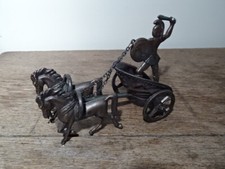Metal Ornament In The Form Of A War Chariot. Greek?
