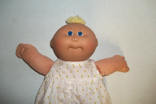 Vintage Cabbage Patch Kids Newborn Doll W/ Colthes 1978-82 Head Mold 1 Blue Eyes