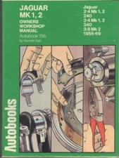 JAGUAR MK1 & MK2,2.4,3.4,3.8,240,340 AUTOBOOKS WORKSHOP MANUAL 1955-1969