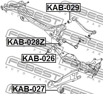 KAB-026 FEBEST Control Arm-/Trailing Arm Bush for HYUNDAI,KIA,KIA (DYK)